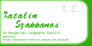 katalin szappanos business card